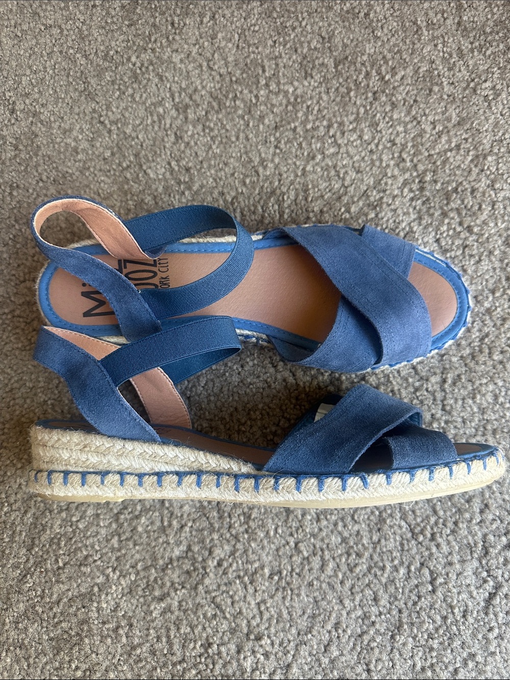 Miz Mooz Blue Leather Espadrille Sandals SZ EU 41 US 10 - Picture 3 of 8